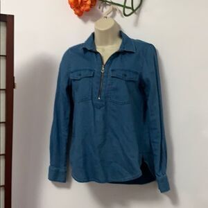 MADEWELL COTTON BLUE‎ SHIRT Size S